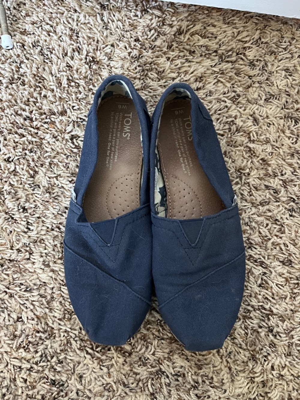 Toms Navy Canvas Slip-On Sneakers